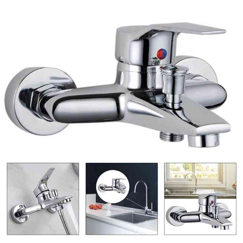 Triple Bathtub- Hot And Cold Mixing Water Faucet, Sink Spray Shower Head, Deck Taps