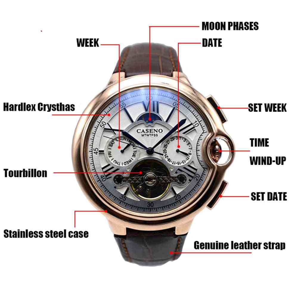 Mens Belt Watch, Automatic Mechanical Wristwatch