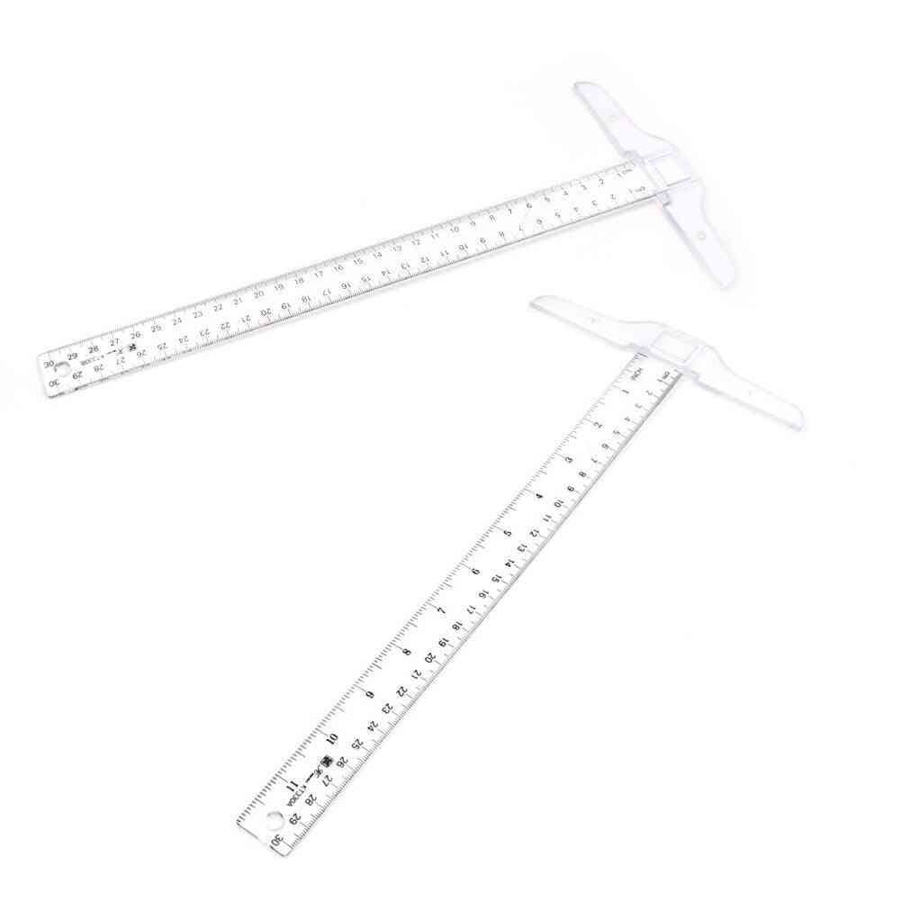 Clear Transparent Plastic Straight Ruler Measure Tool