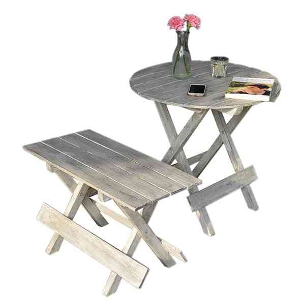 Hordozható kültéri összecsukható oldalsó asztal és székkészlet