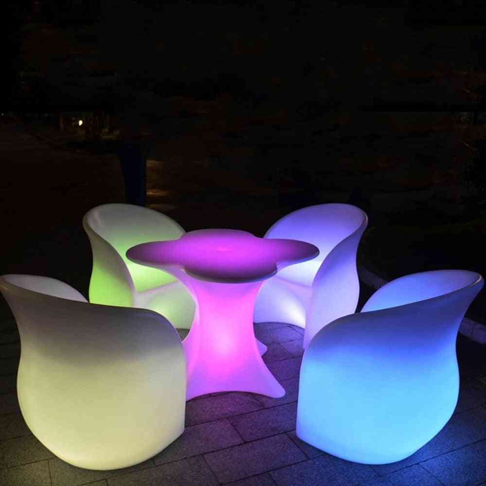 New Cherry Blossom Shape Rechargeable Led Luminous Cocktail Table