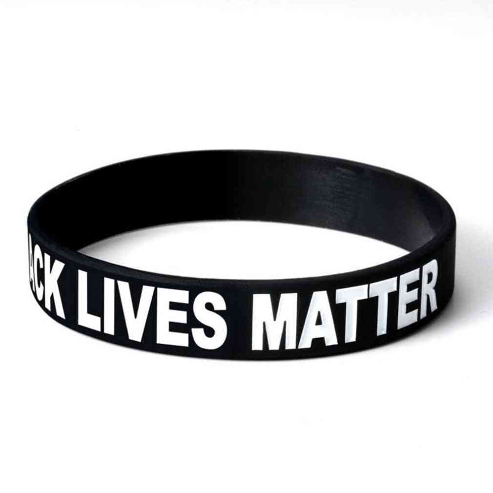 Black lives matter braccialetto motivazionale in silicone morbido di ispirazione con sport alla moda