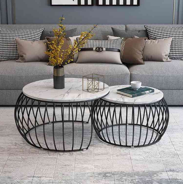 Home Furniture Marble- Sofa Center, Round Coffee Table For Living Room
