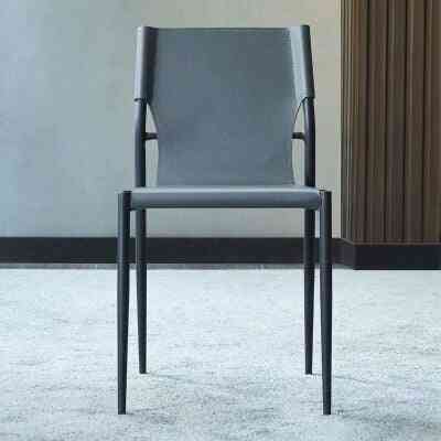 Priemyselný nábytok moderný dizajn luxusná jedálenská stolička z PU kože