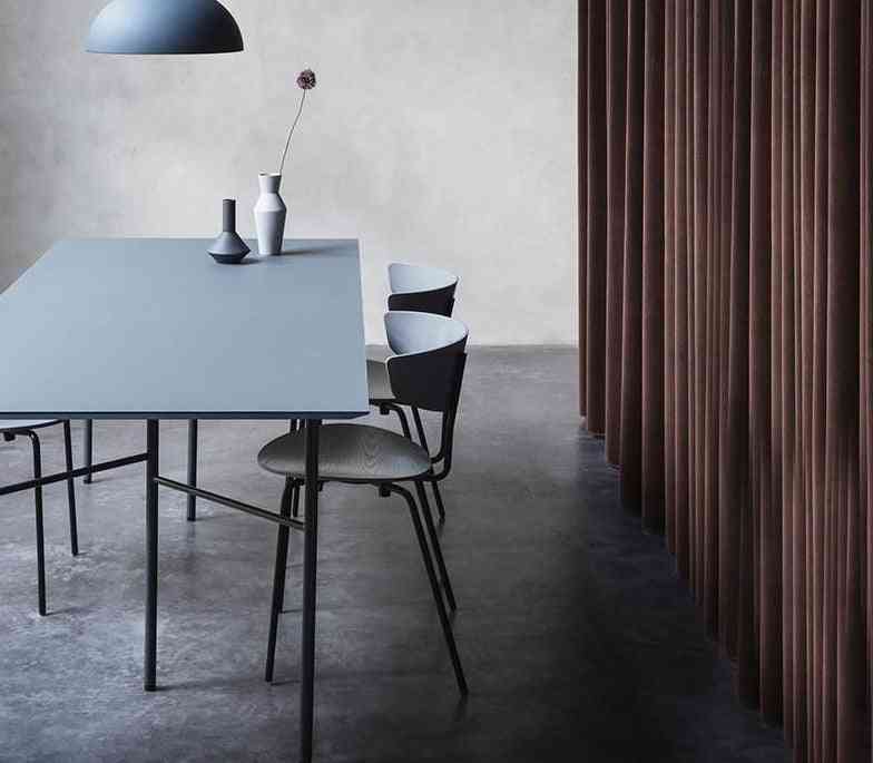Art de fer concis moderne salle à manger en bois massif nourriture occidentale et chaise salle à manger familiale