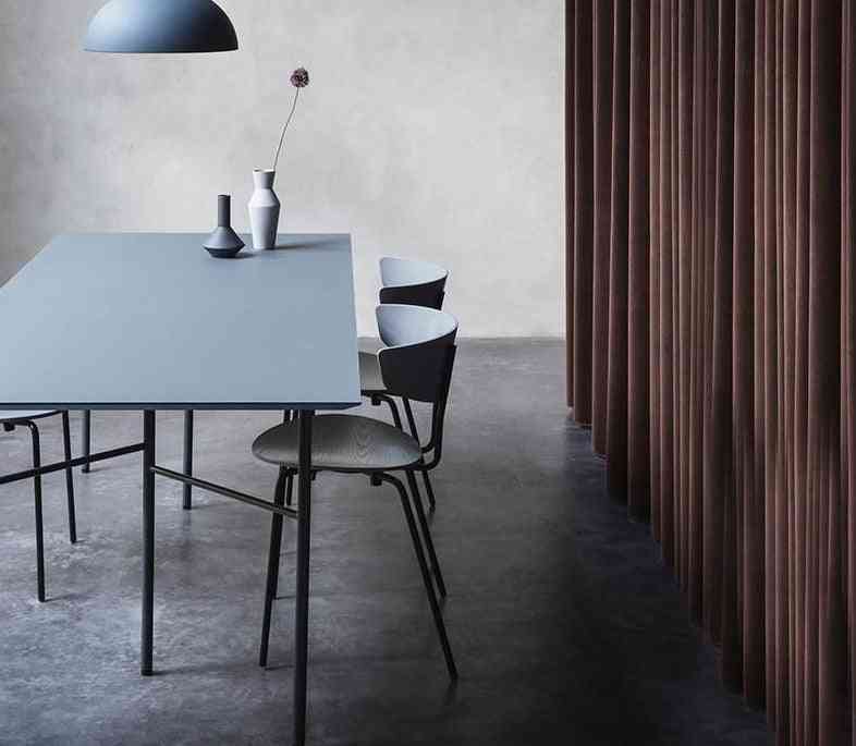 Art de fer concis moderne salle à manger en bois massif nourriture occidentale et chaise salle à manger familiale
