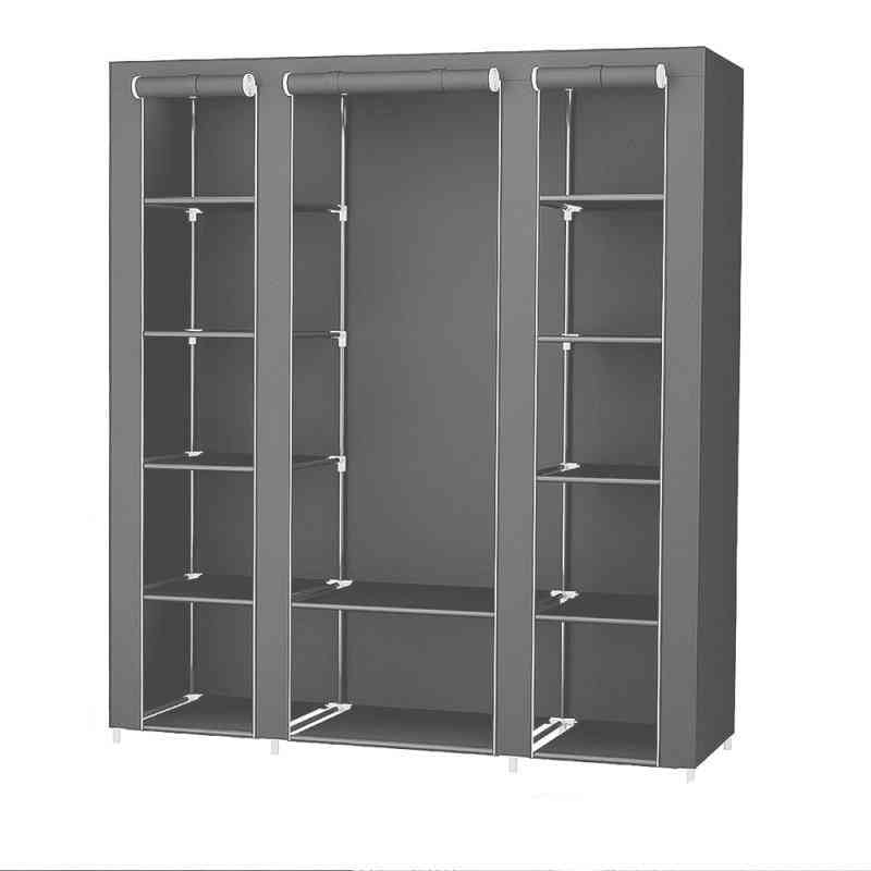 Non-woven Wardrobe Storage Organizer Portable Folding Dust-proof Waterproof Storage Cabinet
