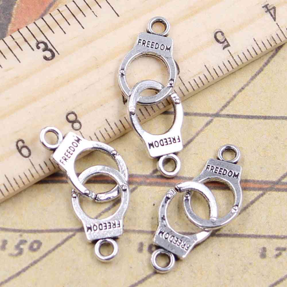 10pcs Charms Handcuffs For Pendants Making