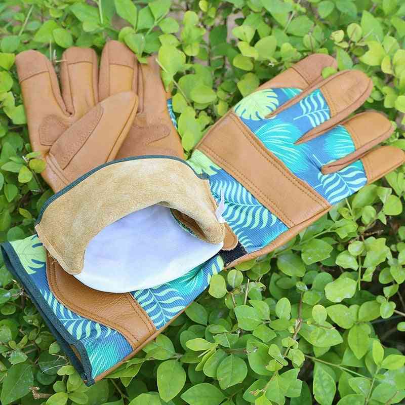 Grain Leather- Rose Pruning, Long Fitting, Gardening Gloves