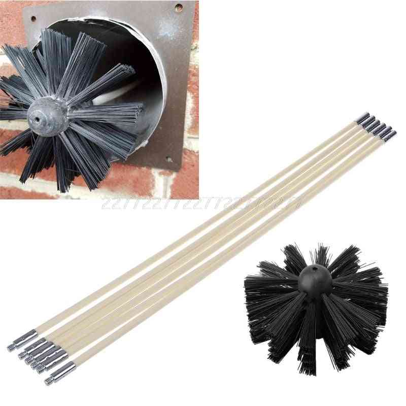 Nylon Brush With Long Handle Flexible Pipe Rods For Chimney Kettle House Cleaner