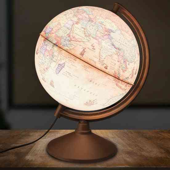 Illuminated Antique World Globe