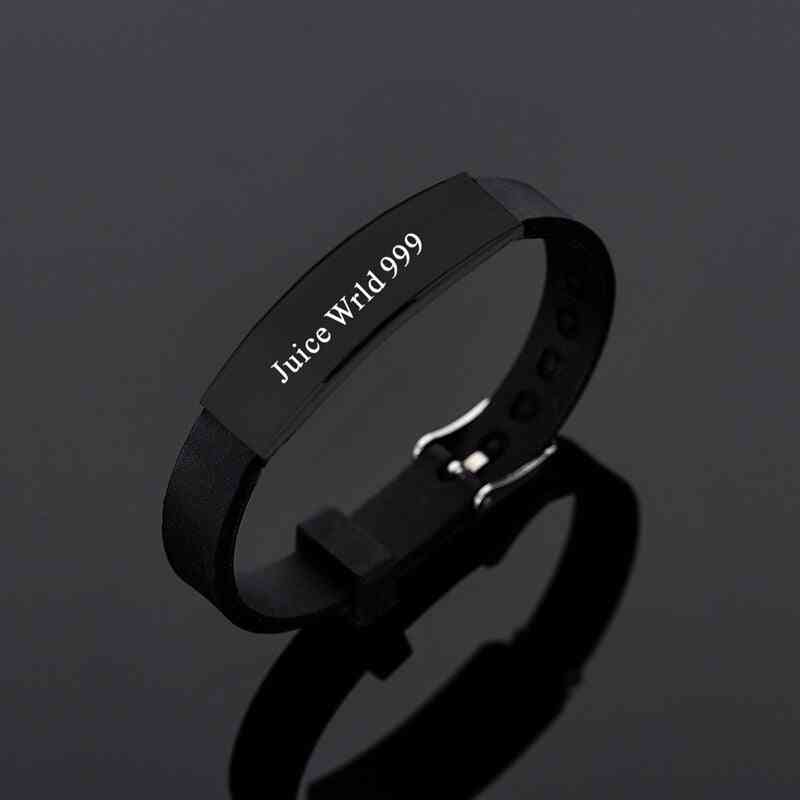 Stainless Steel Silicone Bracelet / Bangles