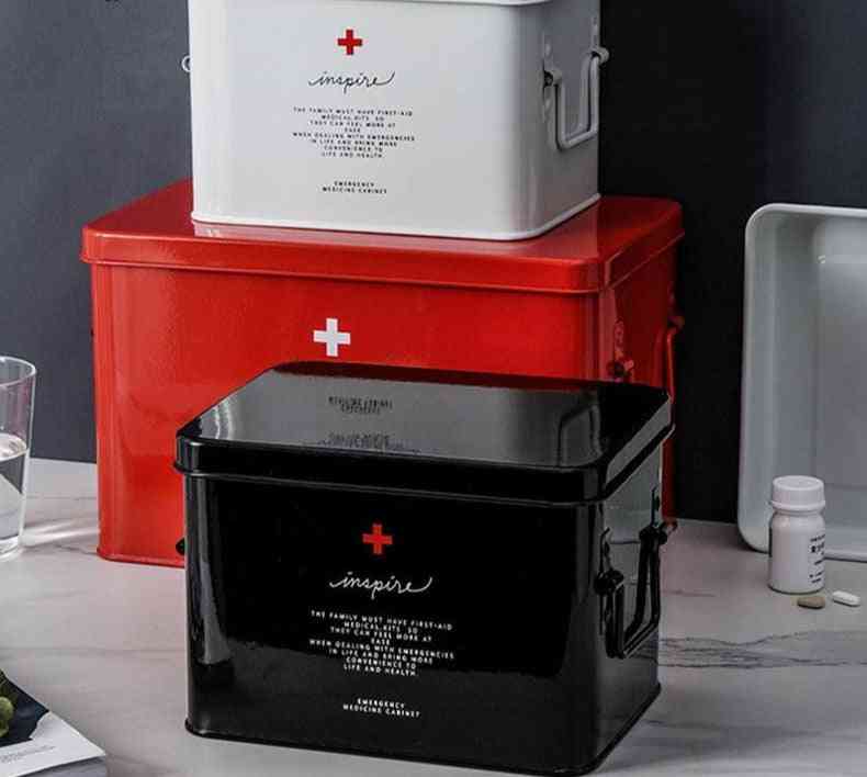 Metal Household- First Aid Storage Kit, Medicine Box