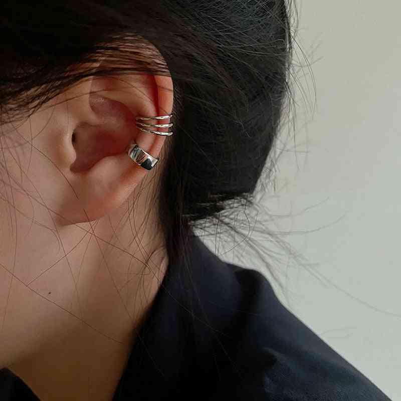 Perle cubic zirconia, øre manchet uden piercing cross clip øreringe