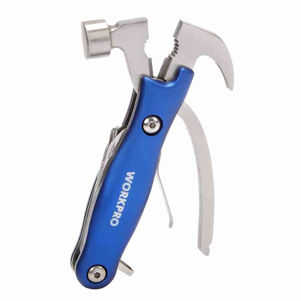 Plier Hand Tools Set, Wire Stripper Hammer With Knife Foldable, Saw & File Screwdriver