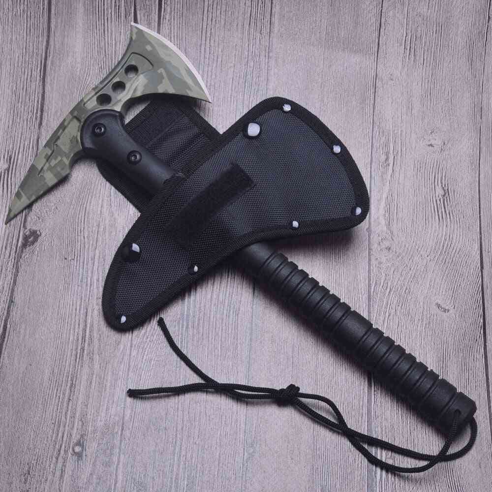 Királytengeri álcázó fejsze vadásztábor túlélési taktikai tomahawk machete fejsze tűzoltó fejsze csatabárd szabadtéri fejsze üvegszálas nyéllel