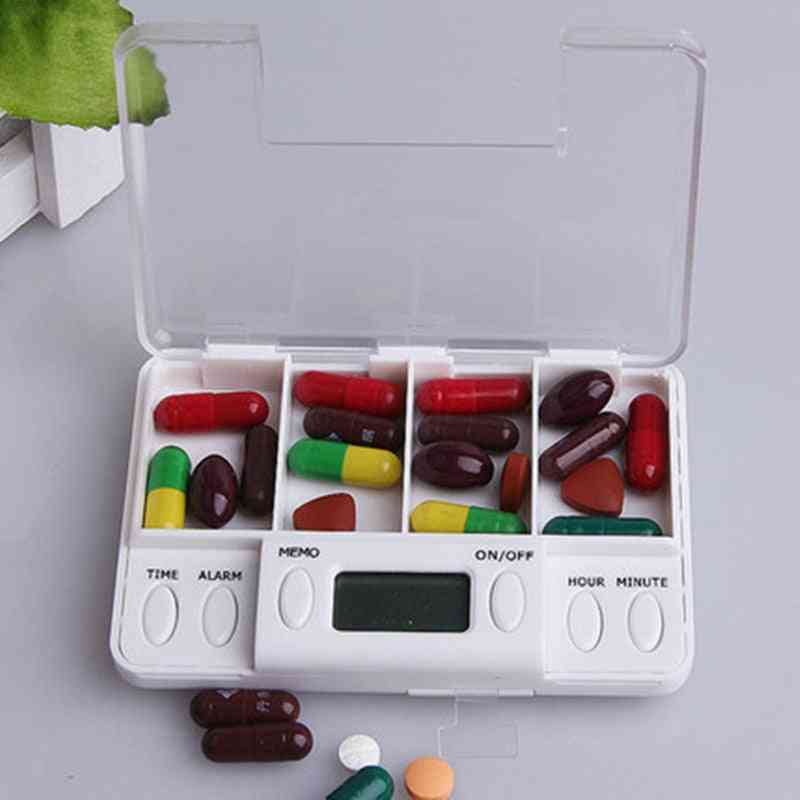 4 Grid Pill Box Medicine Storage Box Pills Organizer Container
