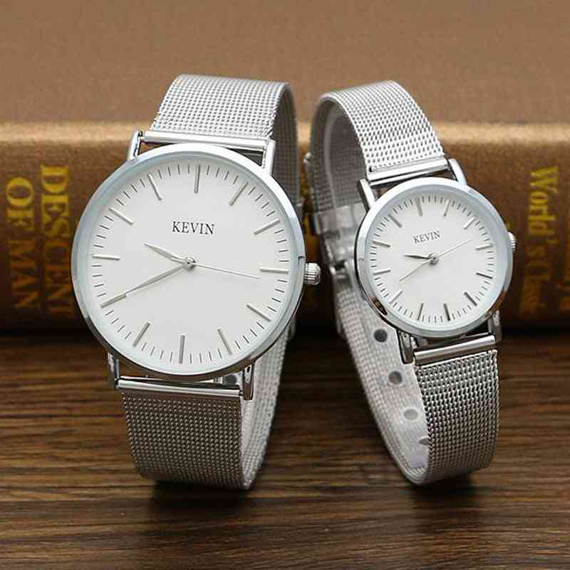 Stainless Steel- Mesh Strap, Lover's Watch