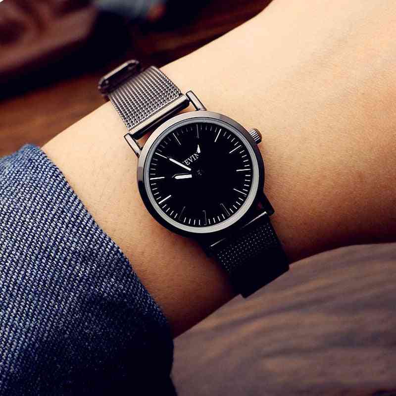Stainless Steel- Mesh Strap, Lover's Watch