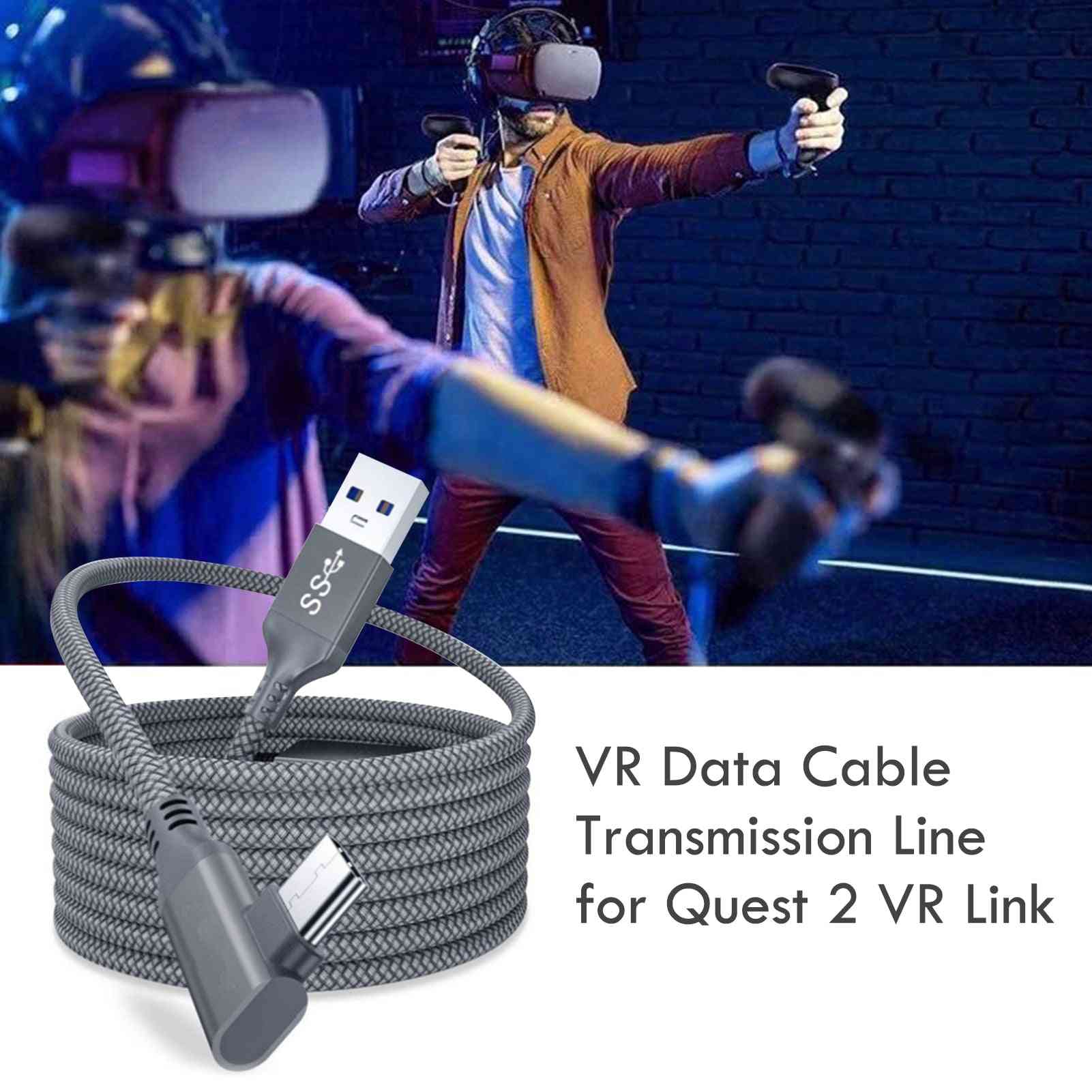 Datový kabel nabíjecí kabel pro oculus quest, vr headset usb.