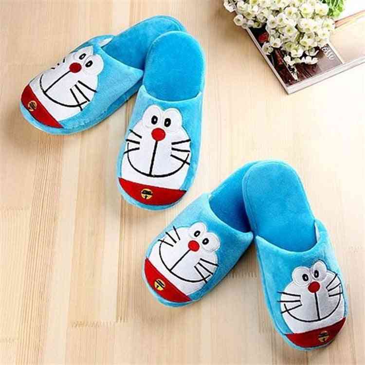 Cartoon Doraemon- Cotton Couples, Indoor Non-slip Slippers