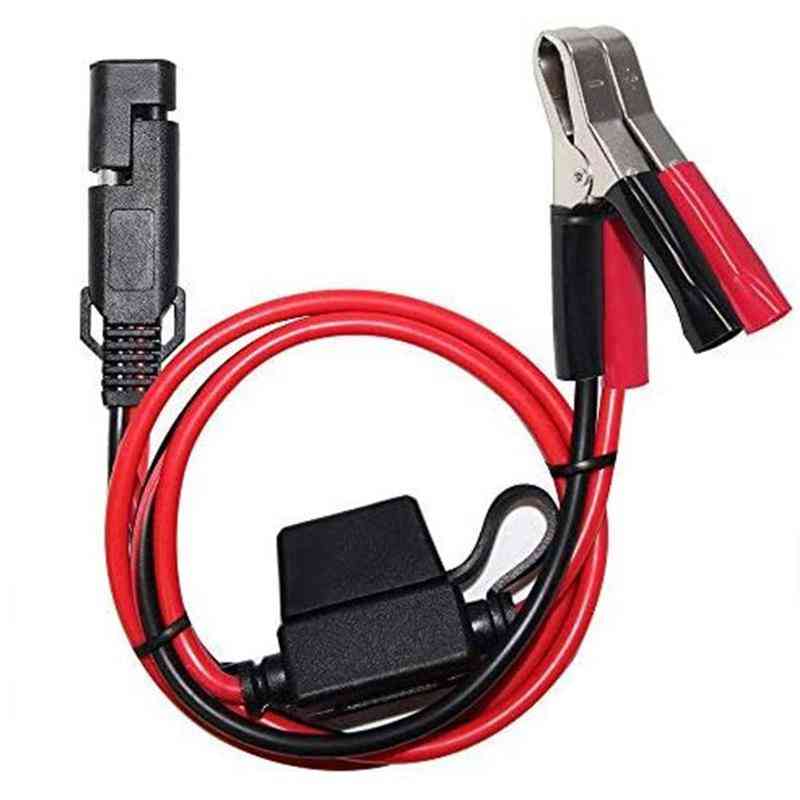 Autobaterie-koncový konektor, kulička k baterii, kabel krokosvorky
