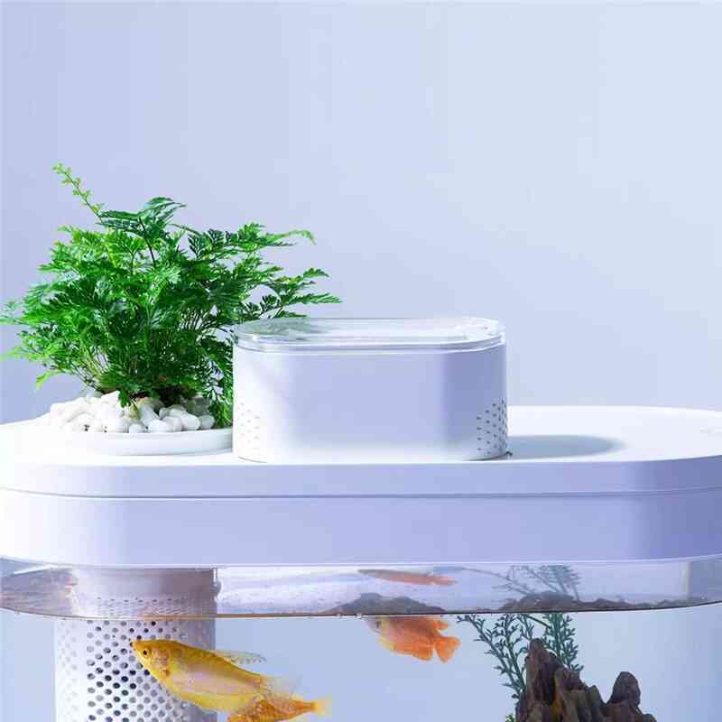 Geometria inteligentná nádrž na ryby aquaponika ekosystém transparentné akvárium