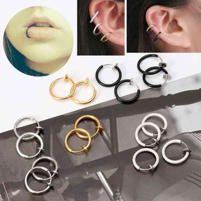 Non-pierced Nose Rings Lip Ear Clip Body Jewelry