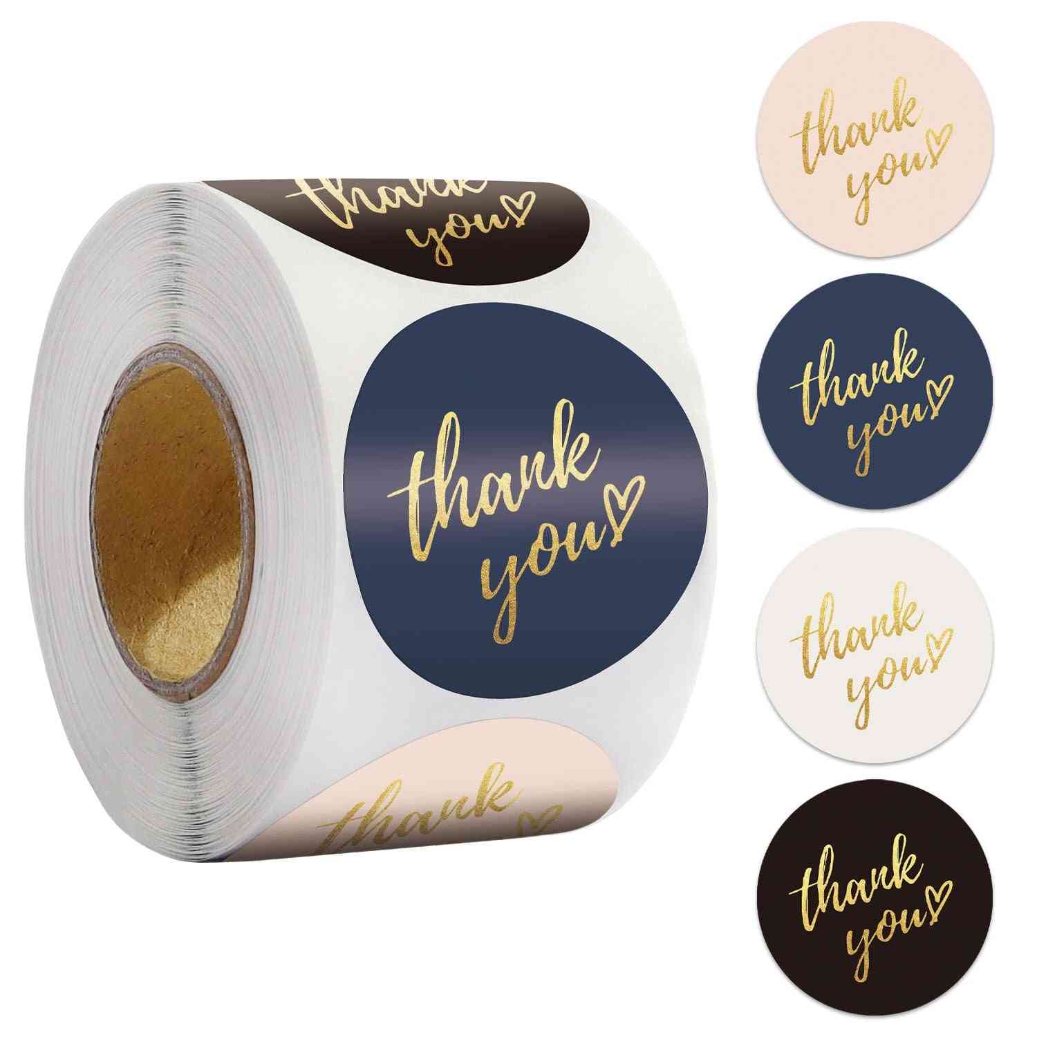 Blue Thank You Stickers Seal Labels