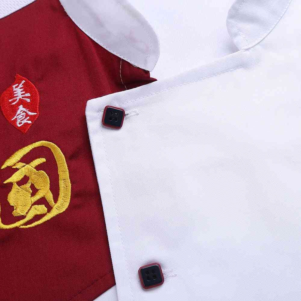 Unisex Chef Jacket / Apron Kitchen Food Service Breathable Double Breasted Uniform