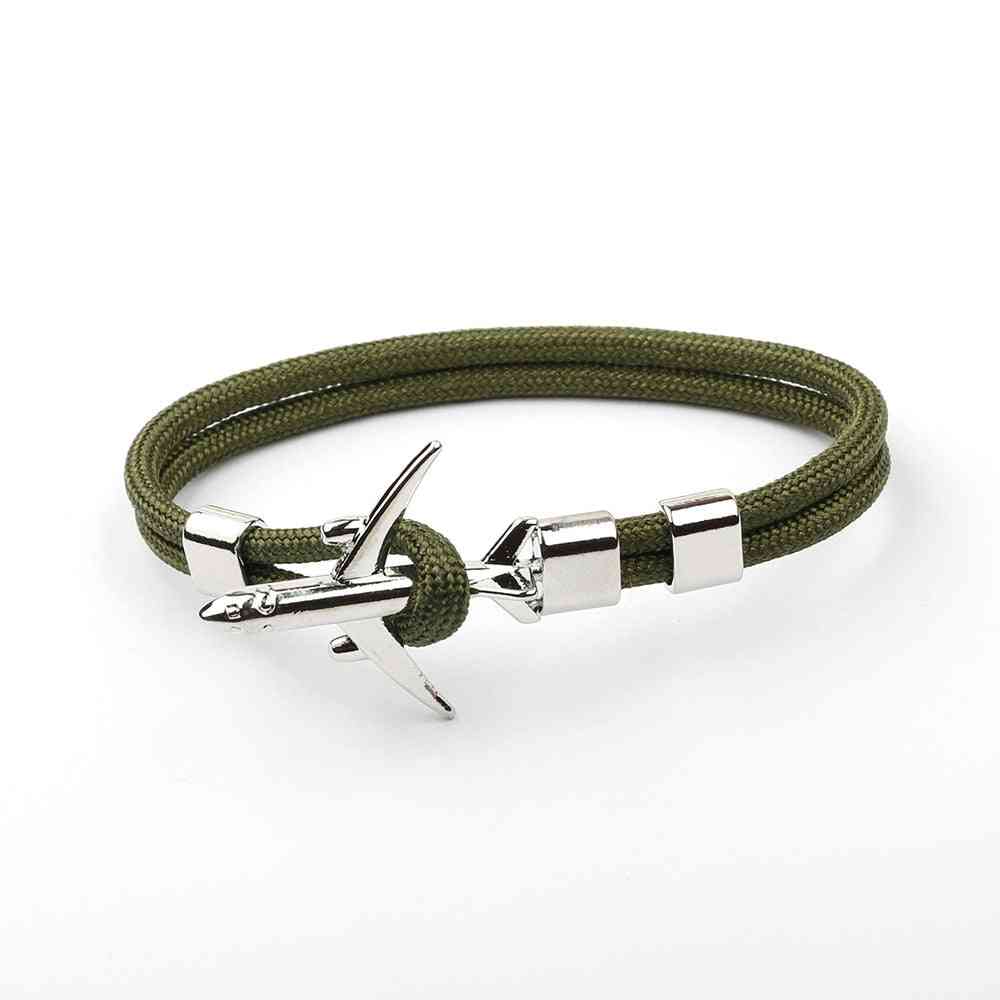 Air Plane Style- Braided Bracelet, Sport Hook, Women