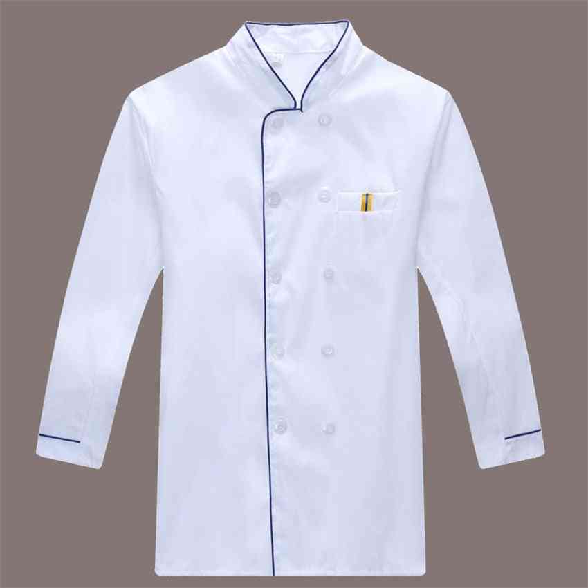 Unisex Chef Uniform Restaurant Kitchen Bakery Cook Work Wear Shirt Apron