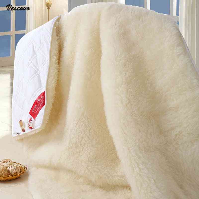 Morbido materassino copriletto materasso in velluto di lana per letto