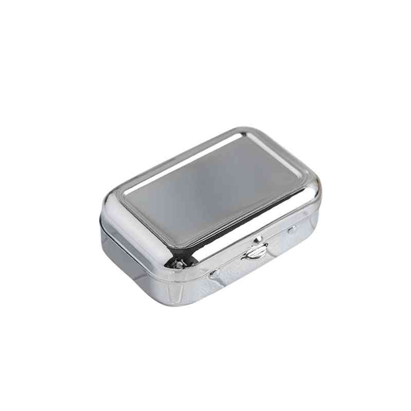 Metal Square, Ashtray Mini Portable With Lid Cigarette, Car Accessories