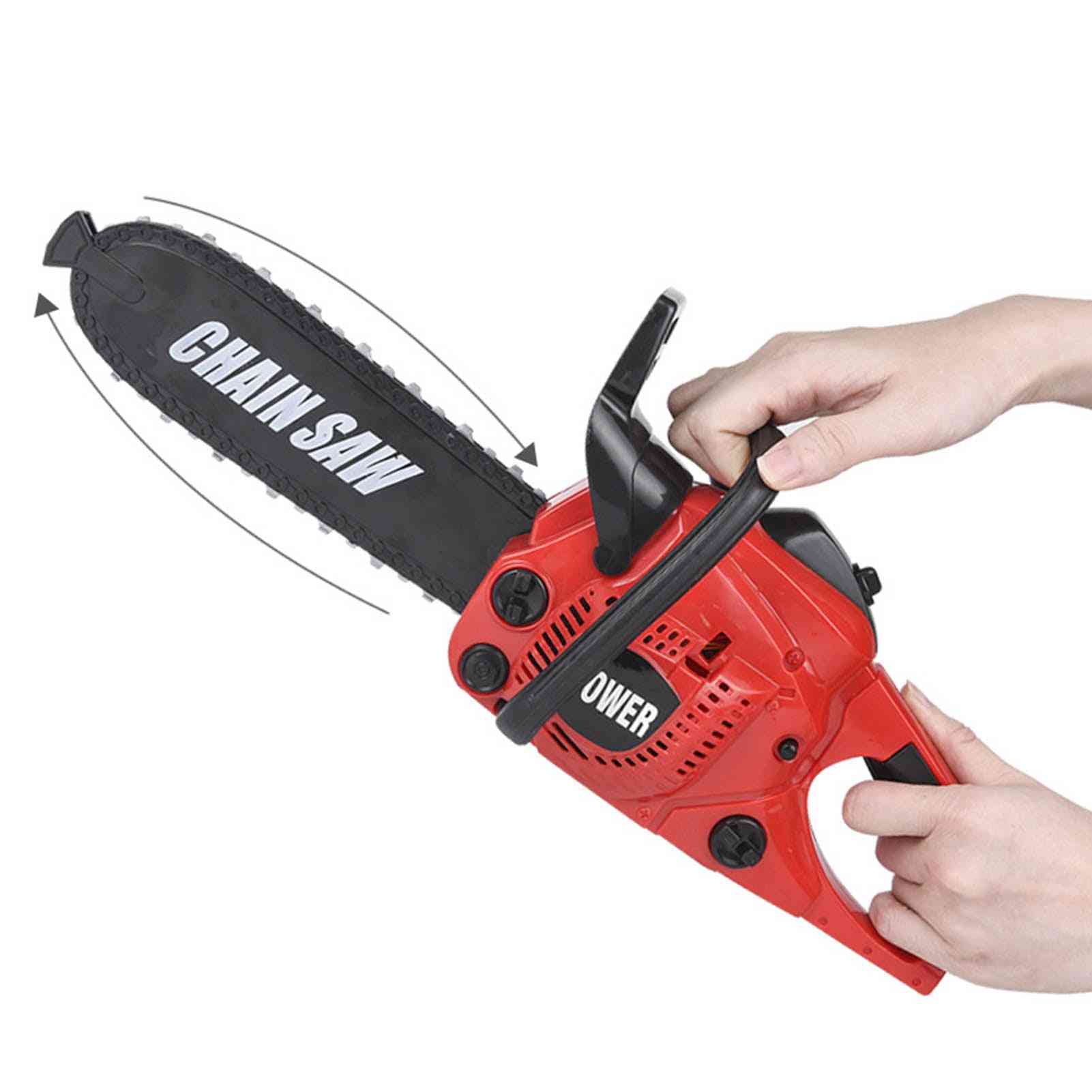 Electric Power Chainsaw With Real Engine Sound, Kids Tool