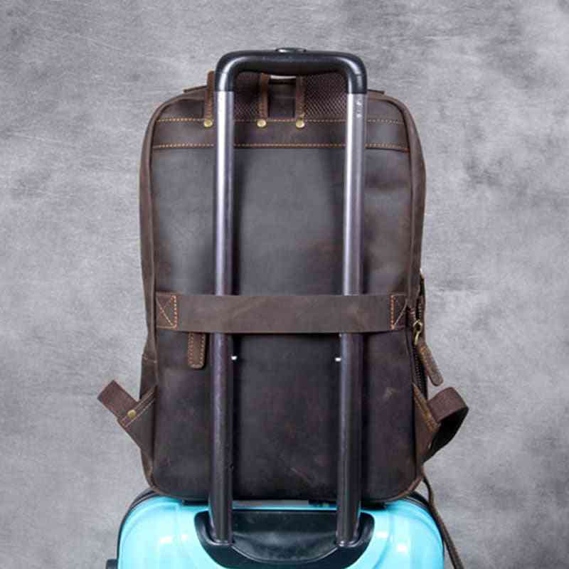 Kožená taška přes rameno, počítačový batoh z pravé kůže