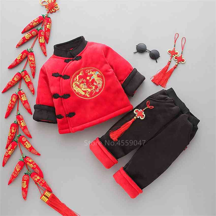 Tang Suit Kid Chinese New Year Clothes Dragon&phoenix Hanfu Baby Girl Boy Top Traditional Chinese Clothing For Men Women Tai Chi