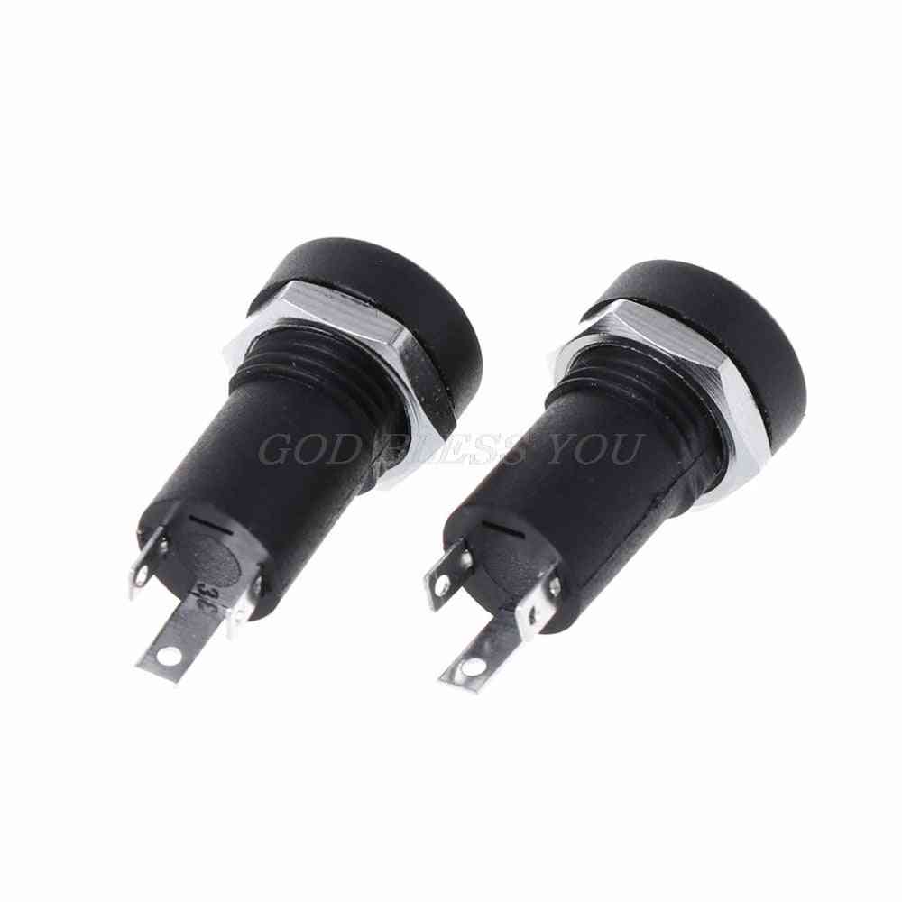2pcs 3.5mm Audio Jack Socket 3 Pole Black Stereo Solder Panel Mount Gold With Nuts Connector