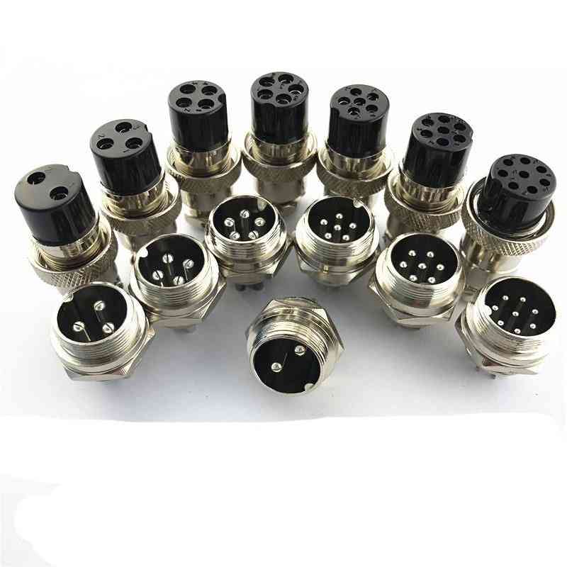 Male & Female Circular Wire Panel Aviation Connector Socket Plug With Cap Lid
