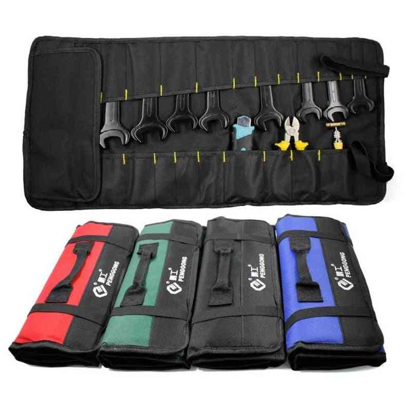 Multifunction- Oxford Cloth, Folding Wrench Roll Storage, Pocket Tool Bag