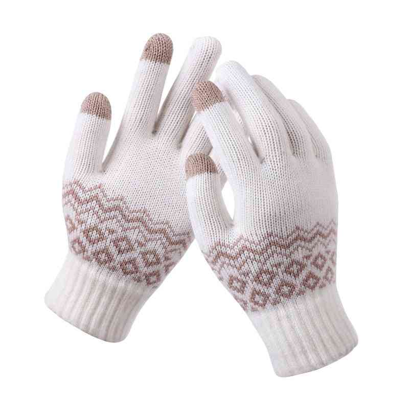 Winter Warm- Wool Knitted, Thick Screen Gloves
