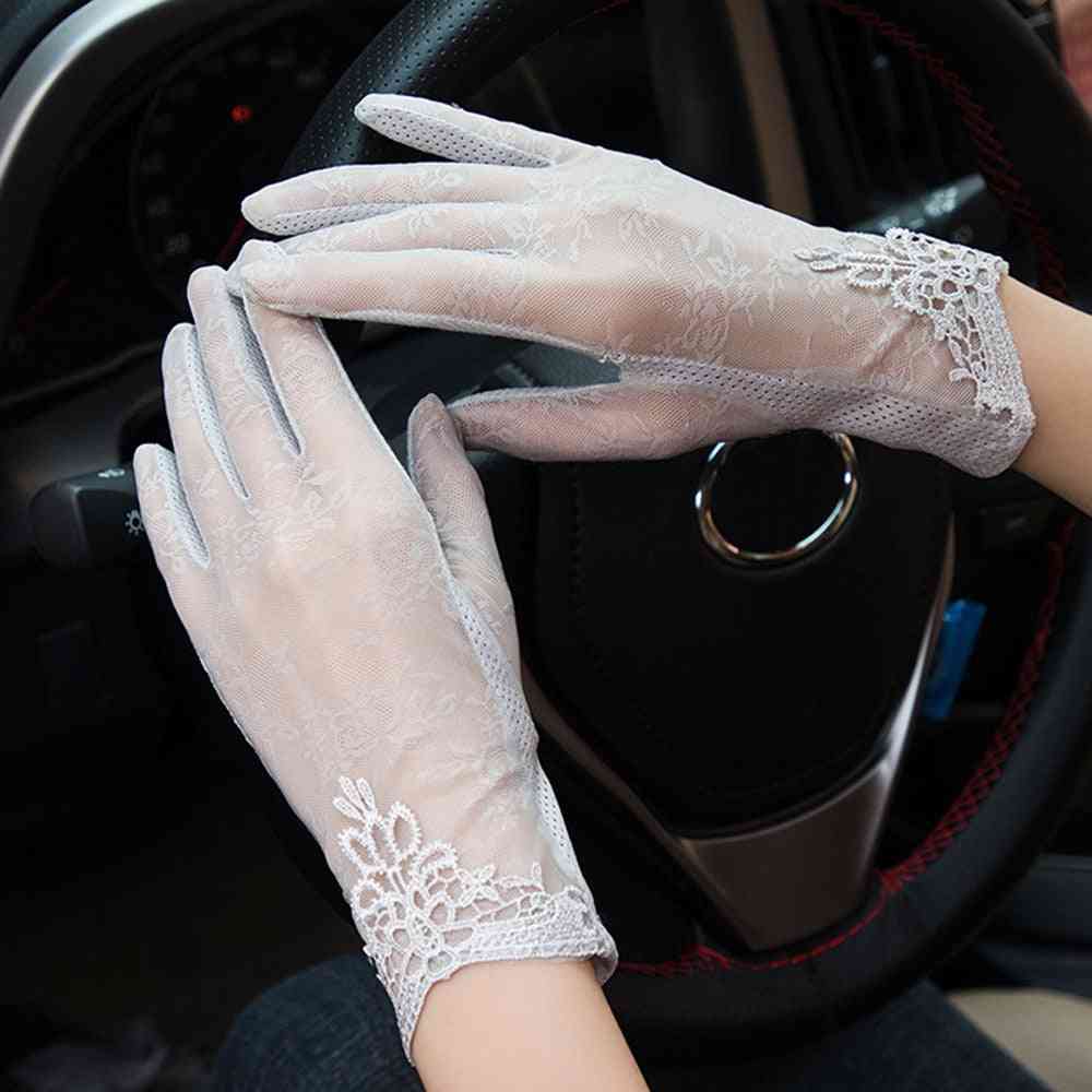 Sommar kvinnor uv solskyddsmedel korta handskar