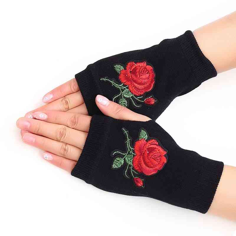 Women/men Fingerless Wool Gloves