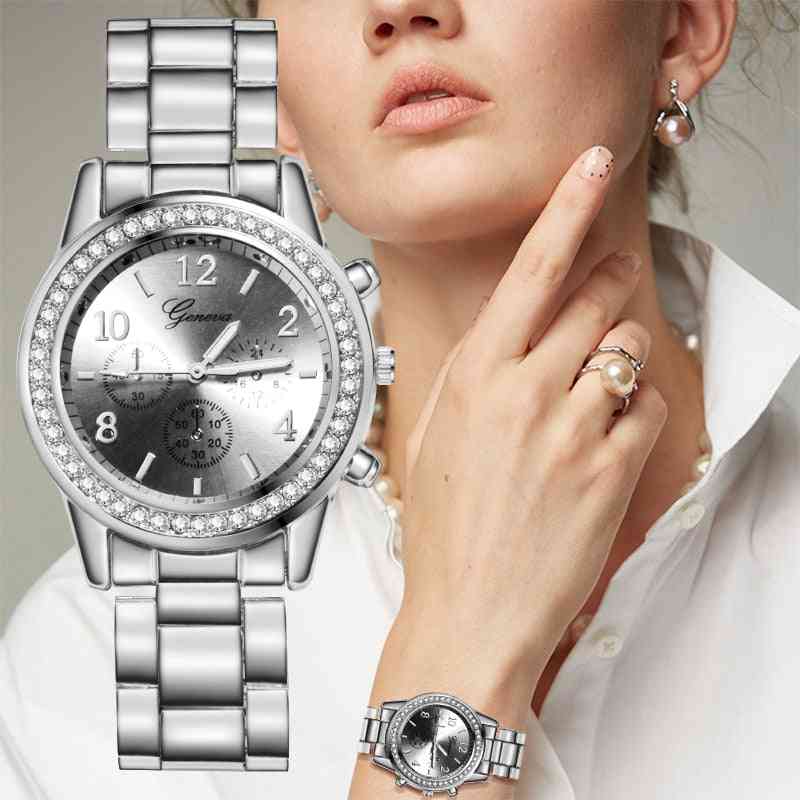Reloj mujer stříbrné hodinky pro dámskou módu