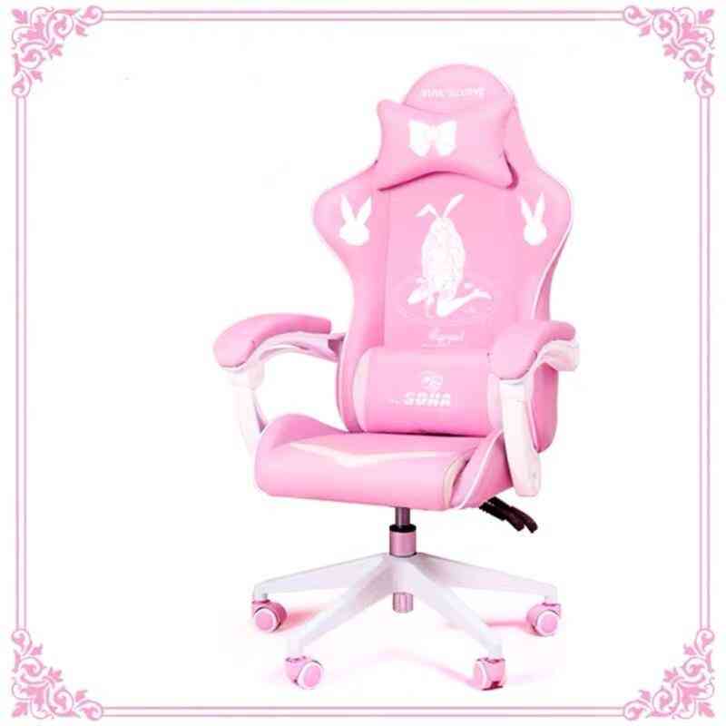 Roztomilá růžová herní židle
