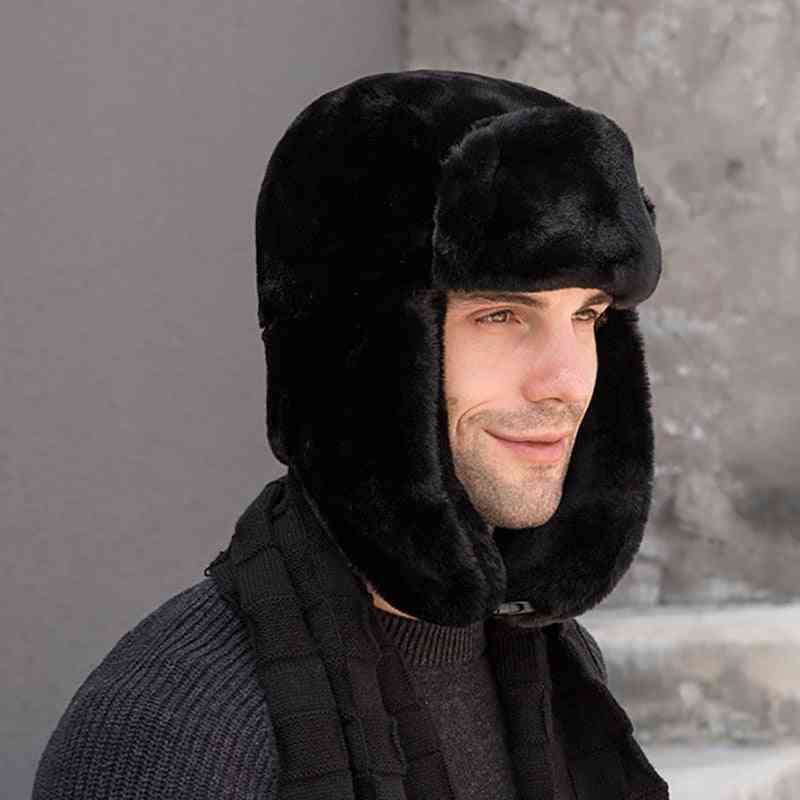 Cappello invernale con paraorecchie, berretto antivento uomo/donna