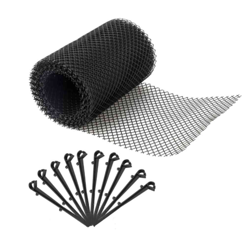Plastic Drainage Gutter Guard Plastic Mesh With 10 Fixed Hooks
