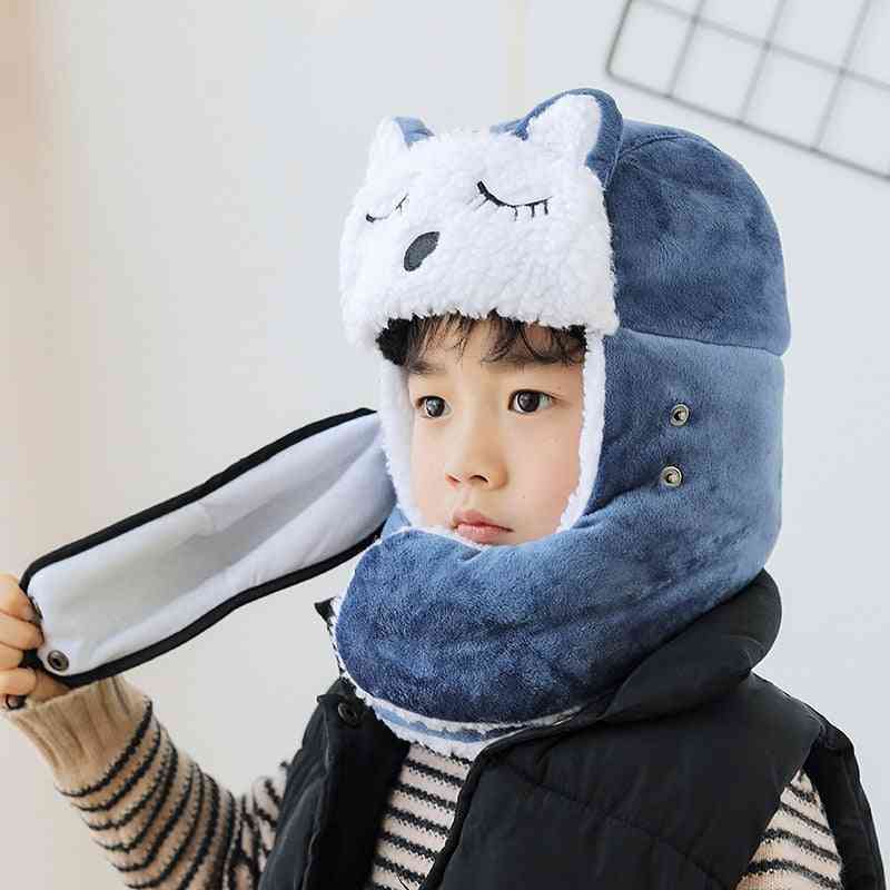 Animal Child Hat, Kids Autumn Winter Protection Cap