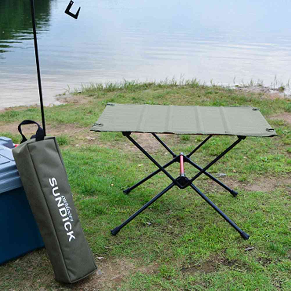 Ultra-light Foldable Camping Table, Aluminum Alloy Outdoor Furniture Dinner Desk