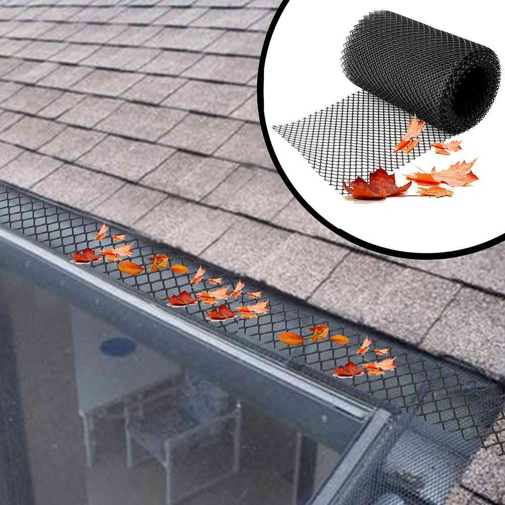 Anti Clogging, Stops Leaves, Reduce Overflow, Outdoor Drain Gutter Guard, Balcony Mesh Cover, Flexible Cleaning Tool